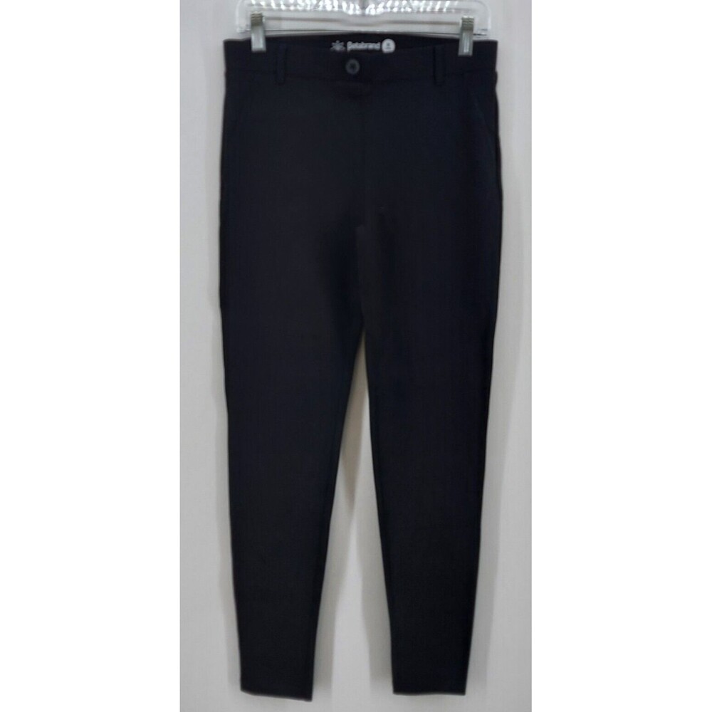 Betabrand Women's Dress Yoga Pants Straight Leg Black Sz Medium Long 30" Inseam